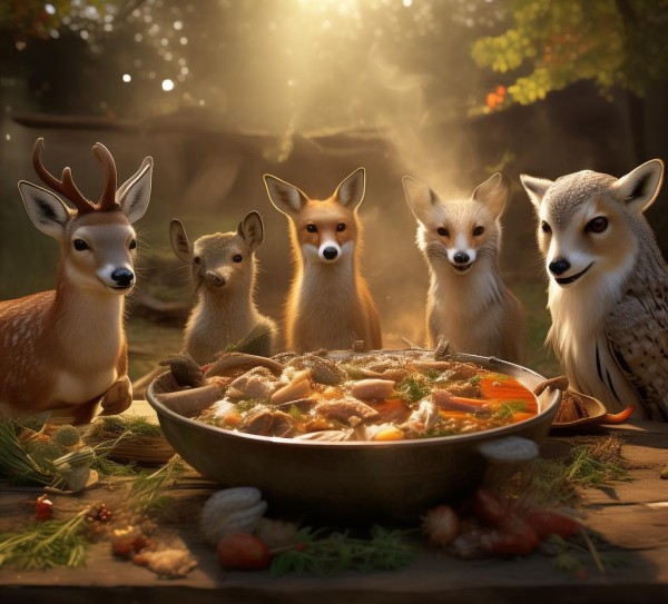 温暖的新方式，使用动物作为食物